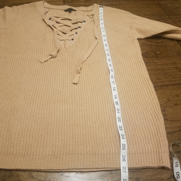 Staccato Lace-up-front sweater Dusty Mauve Large - Picture 4 of 5